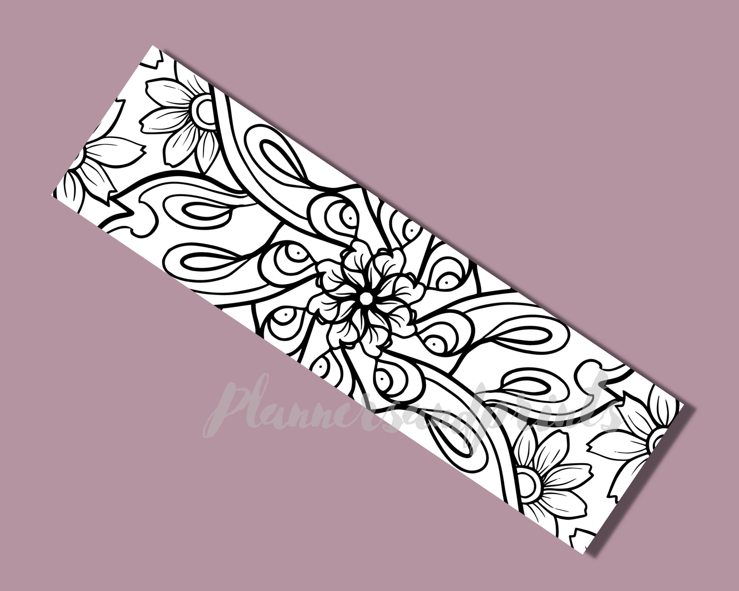 Printable Coloring Bookmarks Coloring Bookmarks for Adults Etsy