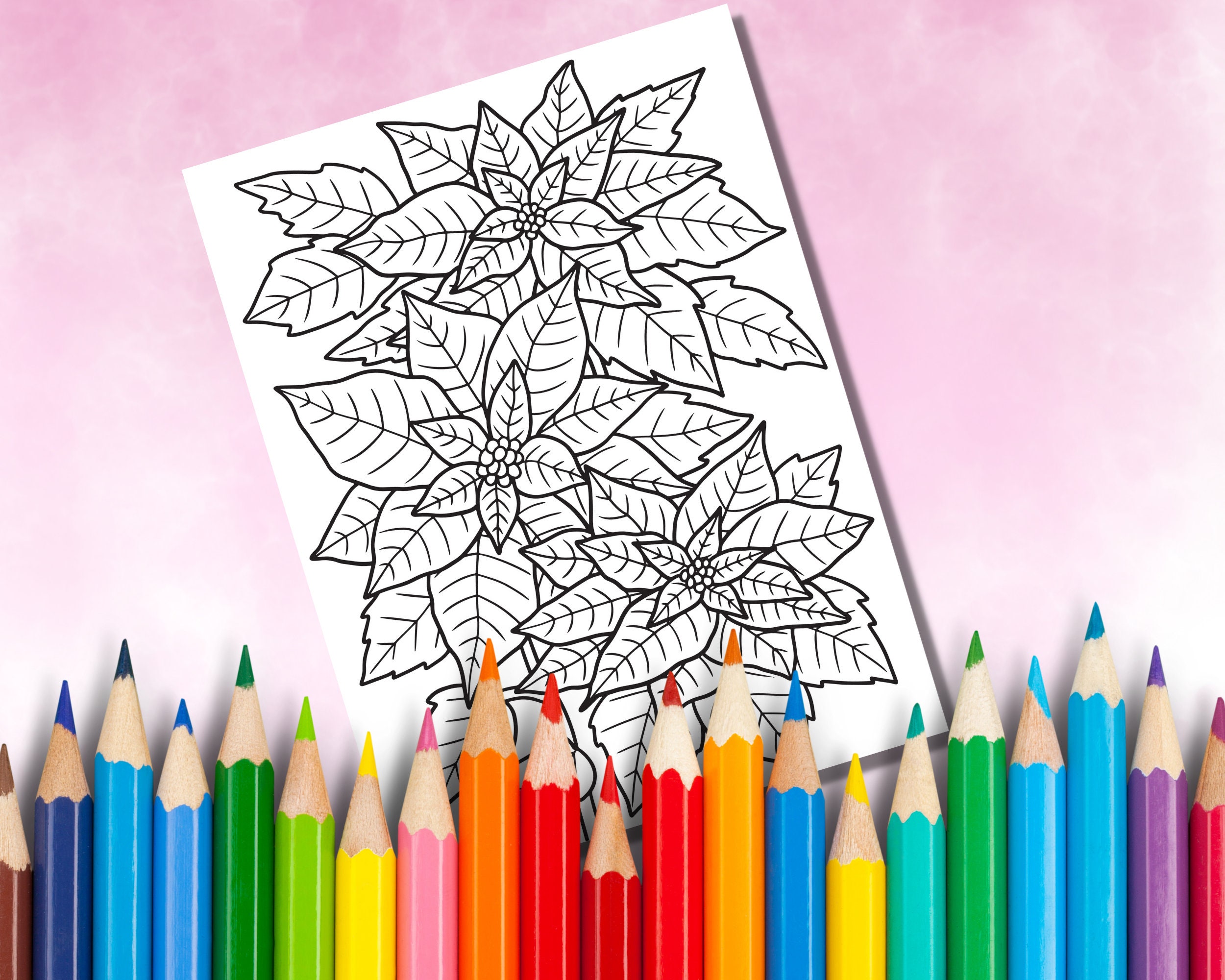 Floral Fantasy Coloring Poster Captivating Adult Coloring Page Large 36 ...