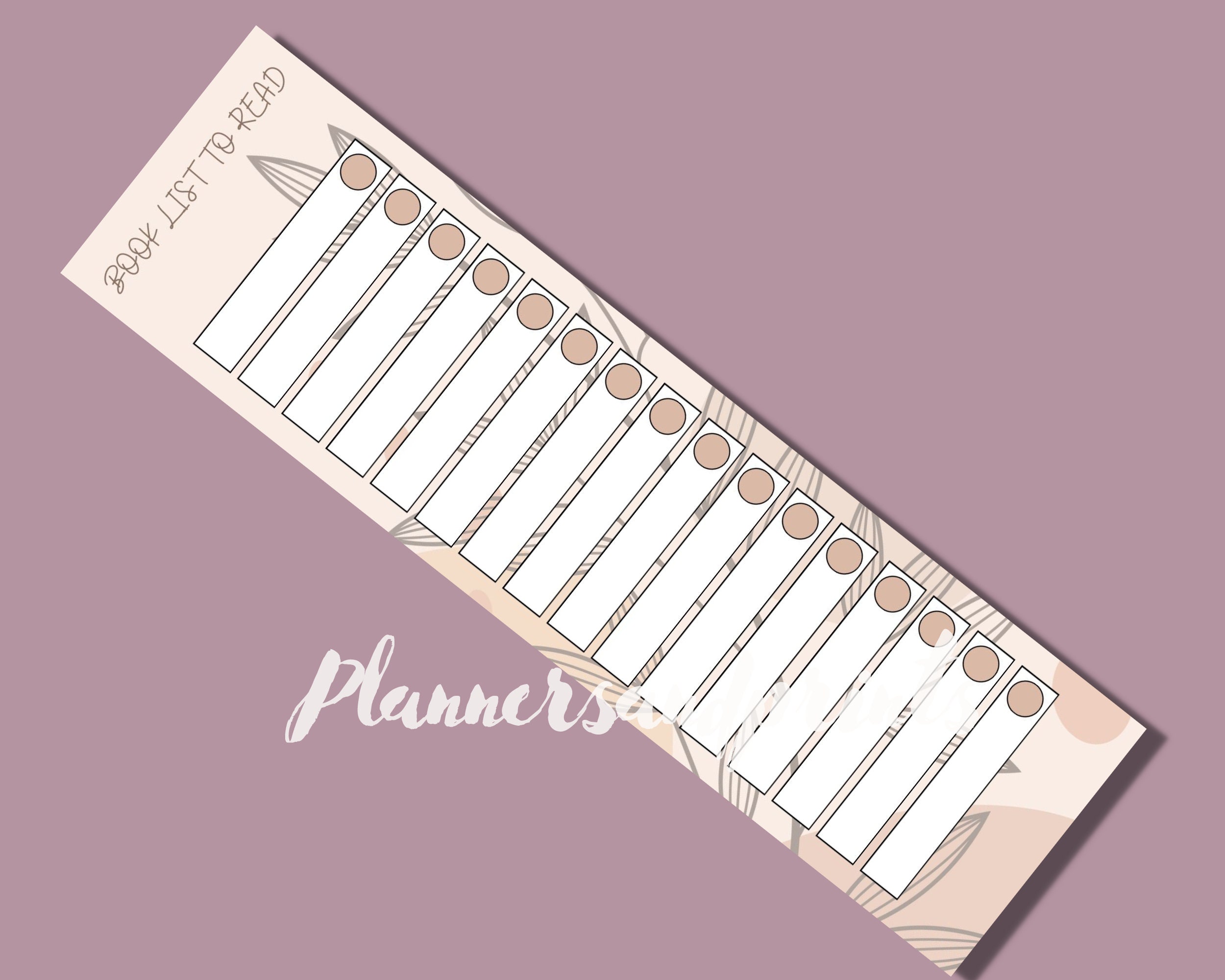 Printable Bookmarks, Book List, Reading List, Reading Tracker Bookmarks ...