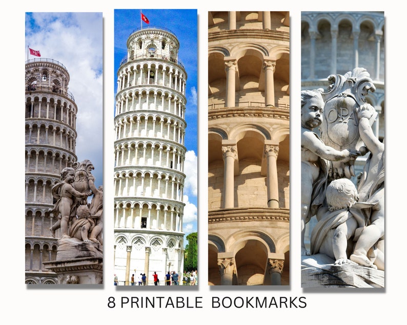 Pisa Italy Bookmarks: Architecture Print, Book Lover Gift (set of 8 ...