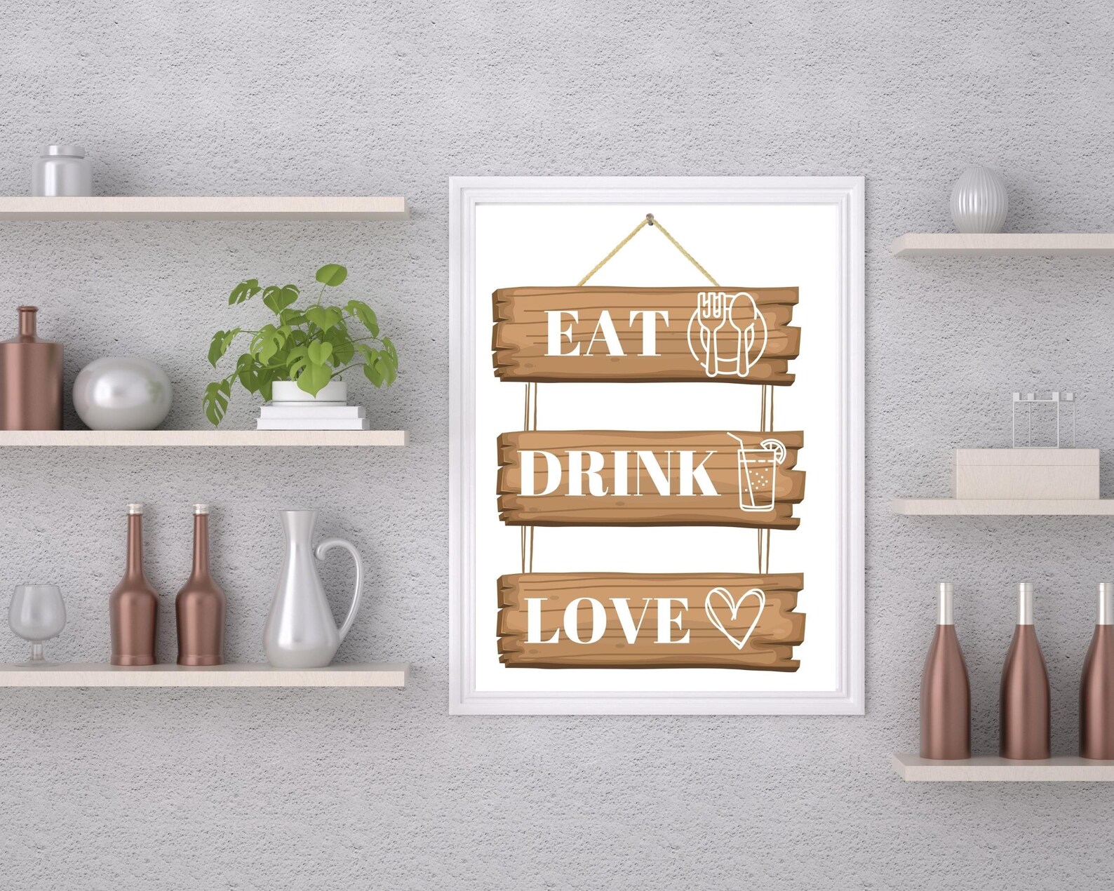 Printable Kitchen Wall Decor Housewarming Gift Kitchen Wall Etsy