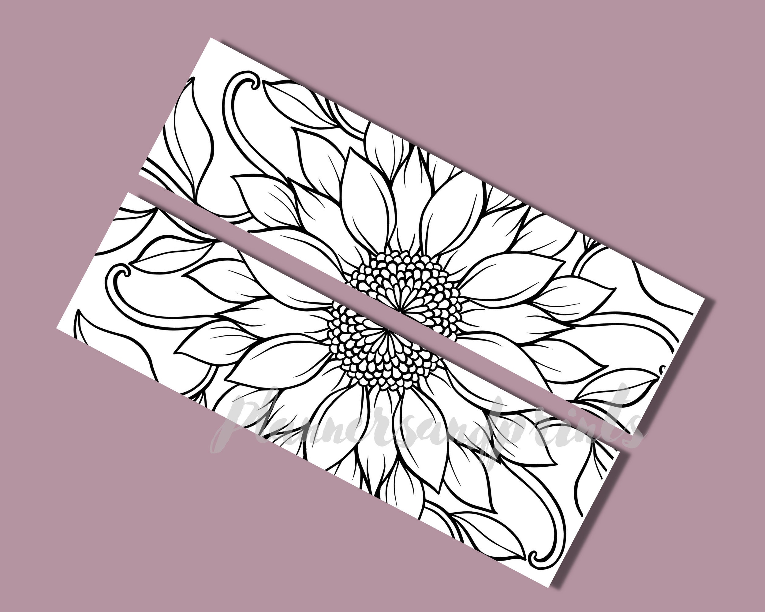 Printable Coloring Bookmarks Coloring Bookmarks for Adults Etsy