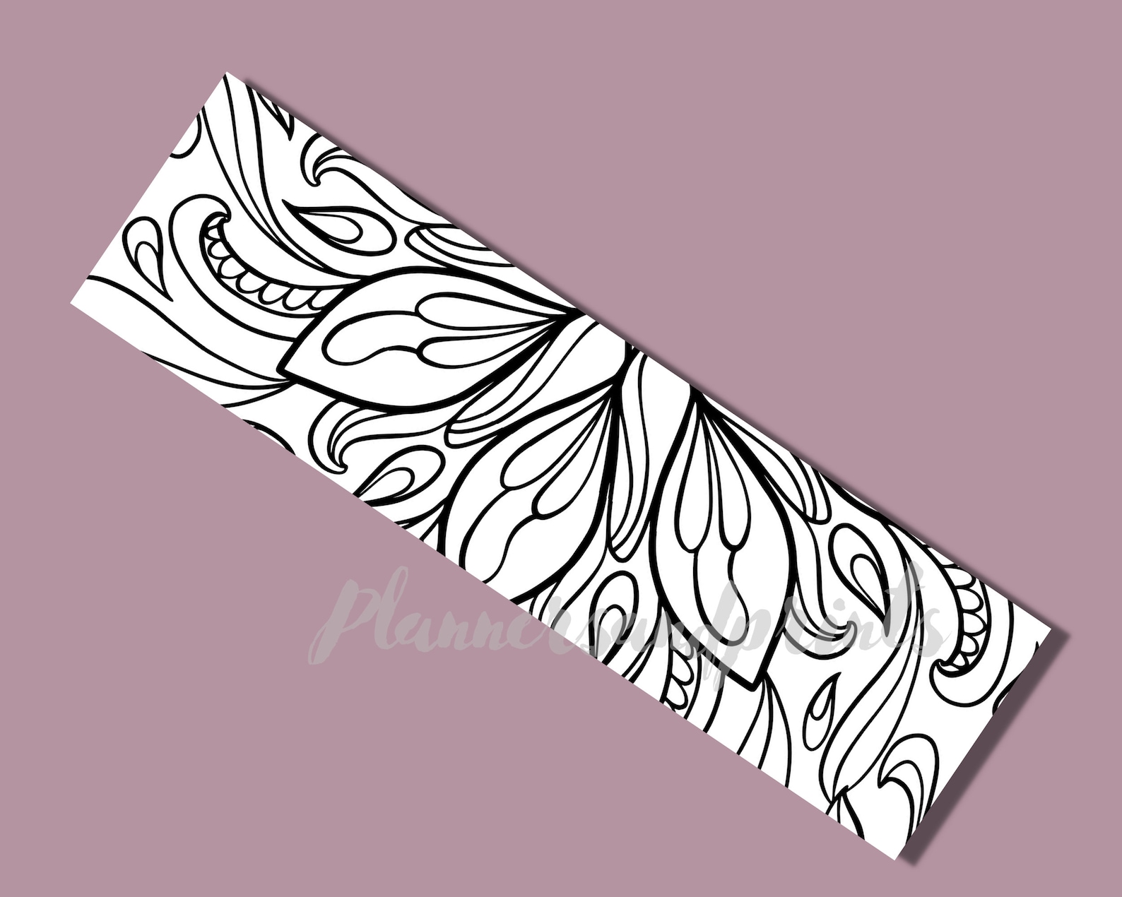 Printable Coloring Bookmarks Set of 7, Mandala Bookmarks, Coloring