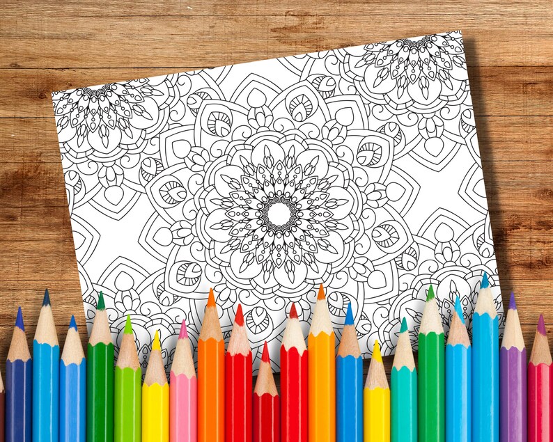 Giant Coloring Poster, Mandala Coloring Poster, Adult Coloring Page ...