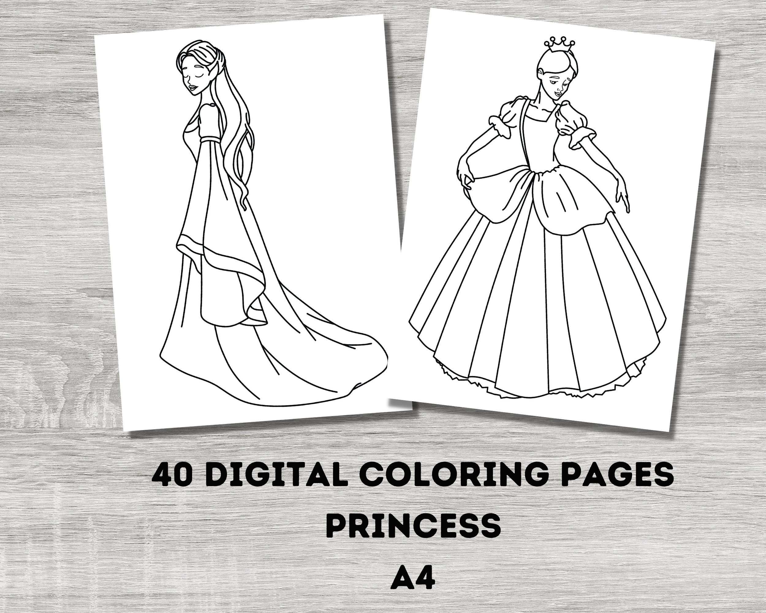 40 Princess Coloring Pages, Printable Coloring Page With Princess