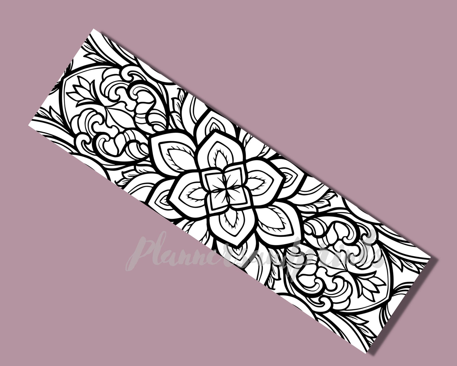 Printable Coloring Bookmarks Set of 7, Mandala Bookmarks, Coloring