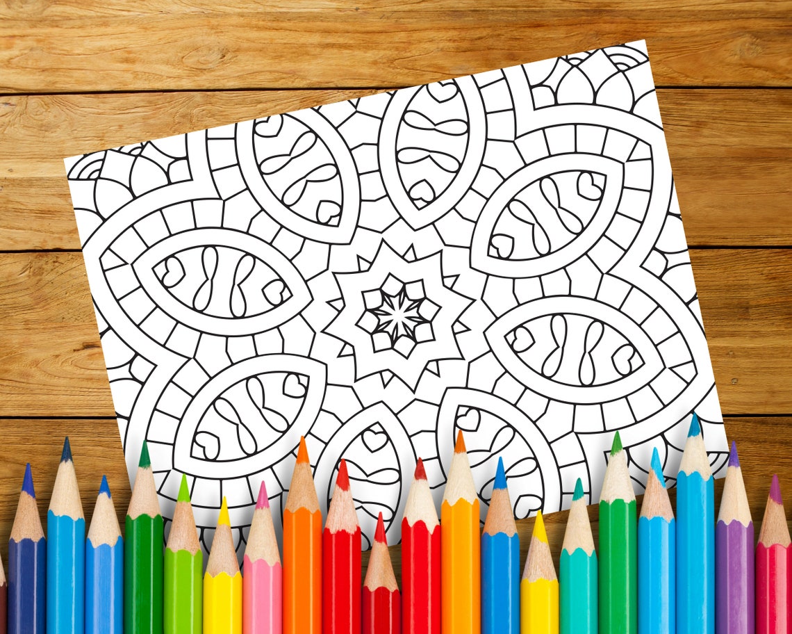 Giant Coloring Poster, Mandala Coloring Poster, Adult Coloring Page ...