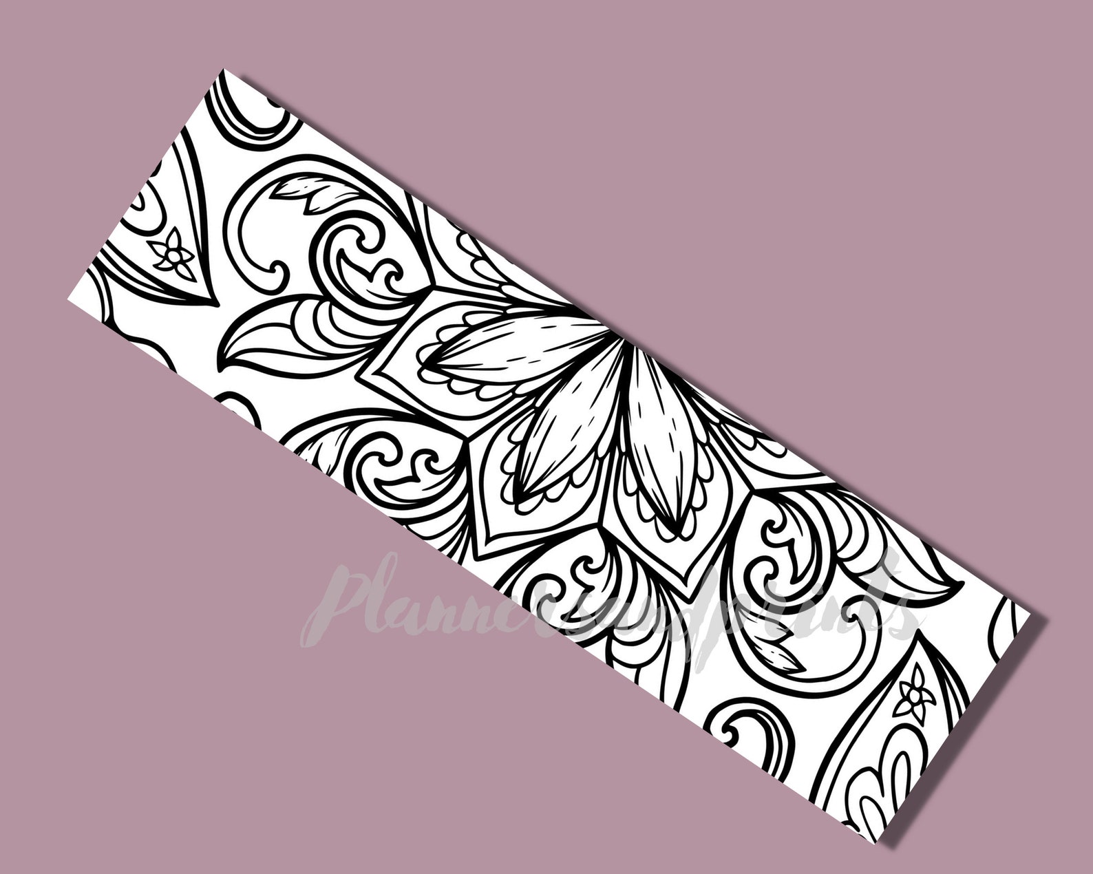 Printable Coloring Bookmarks Set of 7, Mandala Bookmarks, Coloring