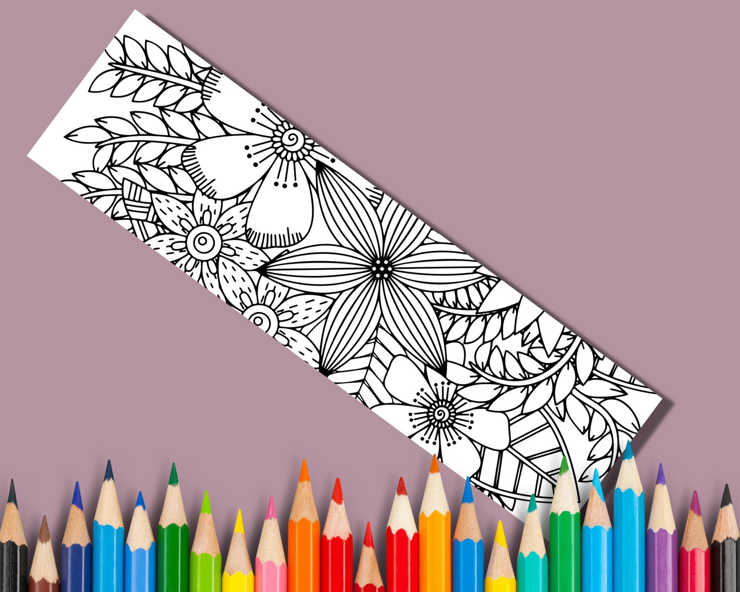 BEST VALUE Beautiful Patterns Coloring Bookmarks Set of 3 Bookmark PDF  Print and Cut, Floral, Mandala, Relaxing Activity for Book Lovers 