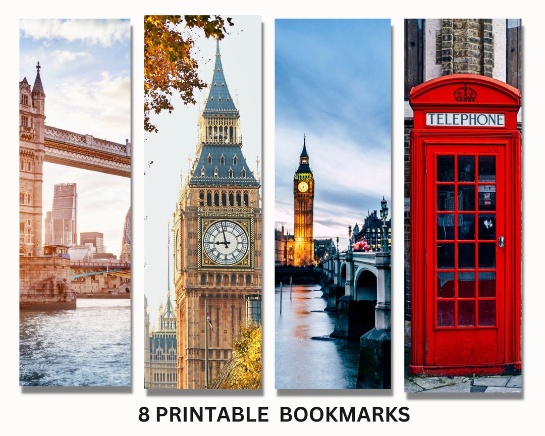 Printable Bookmarks England Print Bookmark London Print Etsy