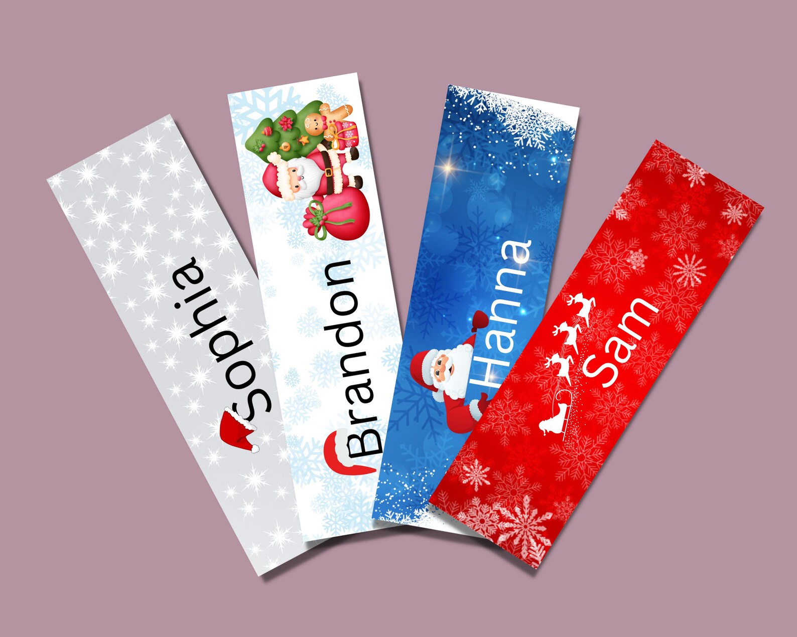 Printable Custom Bookmarks, Printable Bookmarks for Kids, Set of 4 ...