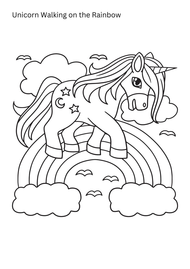 Unicorn Coloring Pages DIGITAL - Il 794xN.4161256826 C0vr 