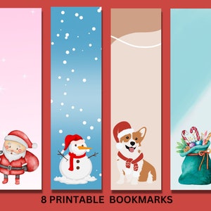 Christmas bookmark, Printable bookmark, Digital bookmark, Winter bookmark, Christmas Cheer, Bookish gift, Bookmark for booklover