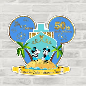 50th Wedding Anniversary Disney Inspired Disney Cruise Stateroom Door Magnet/DCL Golden Wedding Anniversary Magnet/Mickey Magnet/DCL Magnet/