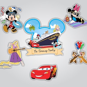 Birthday Cruise Mickey, Chip and Dale, McQueen, Rapunzel, Minnie Disney Cruise Suite Door Magnets/Cruise Magnet/ Disney Cruise Decor/