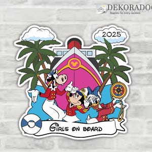 Girls Trip Mickey and Friends Disney Inspired Disney Cruise Stateroom Door Magnet/Mickey Magnet/DCL Magnet/Girls trip Magnet/