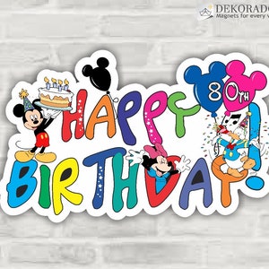 Mickey Minnie and friends Birthday Magnet Disney Cruise Inspired Suite Door Magnets/ Birthday Minnie Door Magnet/Disney Cruise Magnet