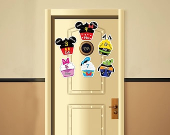 Birthday Cupcake Disney Cruise Inspired Suite Door Magnets/ Disney Cupcake Door Magnet/Disney Cruise Magnet/Mickey Ears Cupcake Magnet