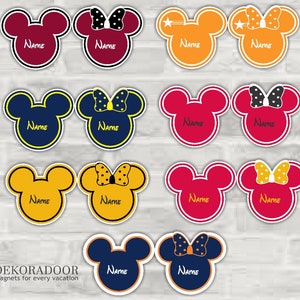 University inspired magnet Disney Inspired Disney Cruise Suite Door Magnets/ Mickey and Minnie Team Colors Magnet