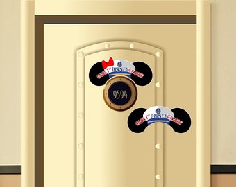 Our First Disney Cruise Sailor Mickey Ears around room number/Disney Cruise Suite Door Magnets/Sailor mickey and Minnie ears room magnet