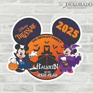 Halloween on the High Seas Family Magnet/ Disney Cruise Suite Door Magnets/ Halloween Door Magnet/ Cruise Magnet/ Disney Cruise Decor/
