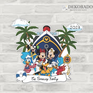 Family Name Mickey and Friends Disney Inspired Disney Cruise Stateroom Door Magnet/Mickey Magnet/DCL Magnet/