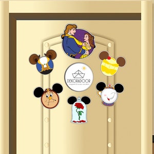 Beauty and Beast Disney Inspired Disney Cruise Suite Door Magnets/ Beauty and the Beast Door Magnet/ Cruise Magnet/ Disney Cruise Decor