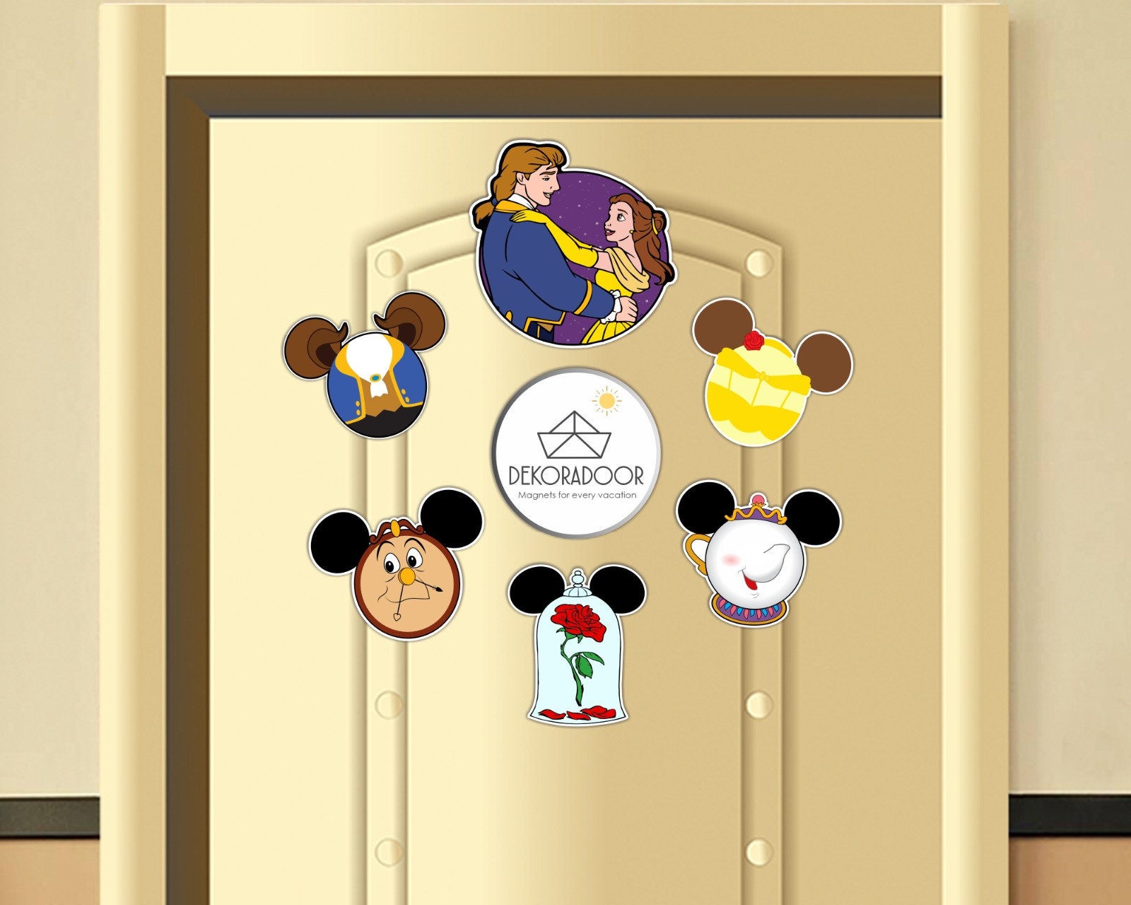 Beauty and Beast Disney Inspired Disney Cruise Suite Door Magnets