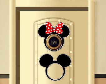 Mickey und Minnie Magnet für Disney Cruise Zimmernummer / Türmagnet / Türmagnet / Türmagnet / Türmagnet für Disney Cruise