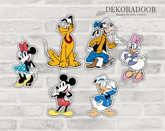 Vintage Mickey Clubhouse Friends Disney Inspired Disney Cruise Suite Door Magnets/ Captain Mickey and Friends Door Magnet/ Cruise Magnet/