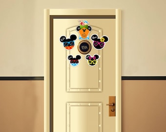 Hawaiian Mickey Disney Cruise Suite Door Magnets/ Hawaiian Mickey Door Magnet/ Cruise Magnet/ Disney Cruise Magnet/ Hawaiian Disney Cruise