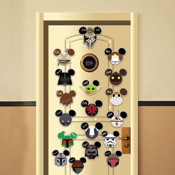 Calamite per porta Star Wars Disney ispirate alla Disney Cruise Suite/Magnete per porta Star Wars Cruise/Magnete da crociera/Decorazione Disney Cruise/DCL