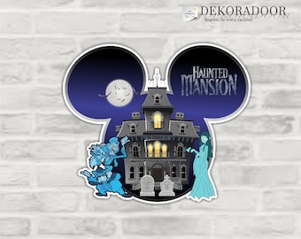 Halloween Haunted Mansion Three Hitchhiking Ghosts Disney Cruise Inspired Suite Door Magnets/Hitchhiking ghost mickey, goofy and donald