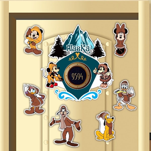 Alaska Disney Cruise Geïnspireerd Suite Deurmagneten/Disney Alaska Deurmagneet/Cruise Magneet/Disney Cruise Decor/Disney Cruise Magneet