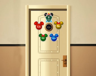 Julgransprydnad Disney-inspirerad Disney Cruise dörrmagneter/Musse Musse julgransprydnad kryssningsmagnet/Disney kryssningsmagnet/Musse Musse magnet/DCL