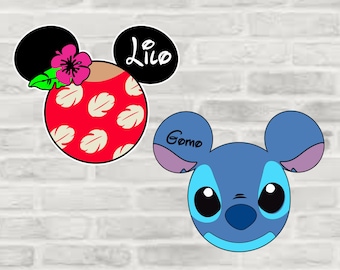 Imanes de puerta de Lilo y Stitch Disney Cruise Suite/ Imán de Lilo y Stitch/ Imán de cupcake de puntada/ Imán de crucero/ Decoración de crucero de Disney