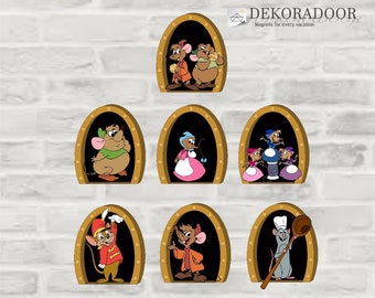 Ratones agujeros Disney Ratones Disney inspirado Disney Cruise Suite Door Magnets/Disney Princess Door Magnet/Cruise Magnet/Disney Cruise Decor/