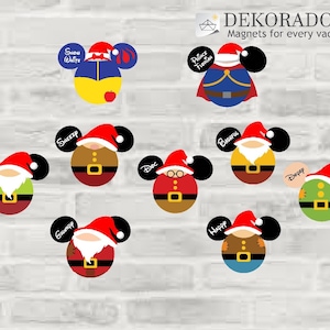 Christmas Snow White Disney Inspired Disney Cruise Suite Door Magnets/Santa Hat Snow White and 7 Dwarfs Door Magnet/Cruise Magnet/