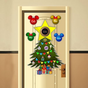 Christmas Tree and Ornament Disney Inspired Disney Cruise Door Magnets/Mickey Christmas Ornament Magnet/Disney Cruise Magnet/Mickey Magnet
