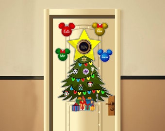Julgran och julgransprydnad Disney-inspirerade dörrmagneter till Disney Cruise/Musse Musse-julgransprydnadsmagnet/Disney Cruise-magnet/Musse Musse-magnet