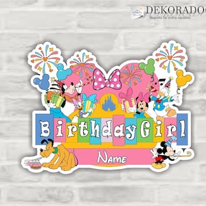 Mickey Minnie and friends Birthday Magnet Disney Cruise Inspired Suite Door Magnets/ Birthday Minnie Door Magnet/Disney Cruise Magnet