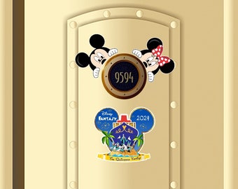 Mickey and Minnie Magnet around number Disney Cruise Suite Door Magnets/ Mickey ears room number magnet DCL Magnet/ Minnie ears room number