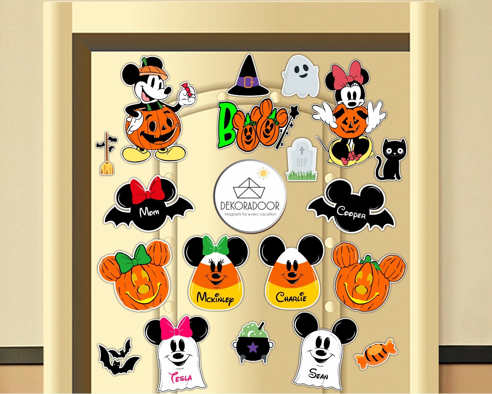 Halloween Disney Inspired Disney Cruise Suite Door Magnets/ Halloween Door Magnet/ Cruise Magnet/ Disney Cruise Decor/ Disney Cruise Magnet