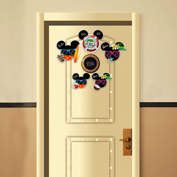 Summer Hawaiian Mickey Disney Cruise Suite Door Magnets/ Hawaiian Disney Cruise Magnet/ Cruise Magnet/ Hawaiian Disney Cruise