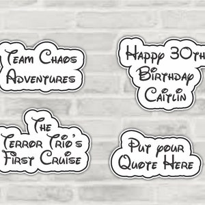 Quote BubblesDisney Inspired Disney Cruise Suite Door Magnets/ Mickey Door Magnet/ Cruise Magnet/