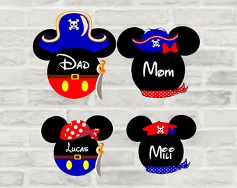 Pirate Mickey Disney Inspired Disney Cruise Suite Door Magnet/Pirate Mickey and Minnie Magnet/Halloween in the High Seas/Disney Cruise Decor