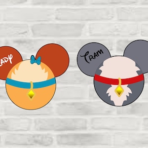 Lady and Tramp Disney Cruise Inspired Suite Door Magnets/ Lady and the Tramp Door Magnet/Disney Cruise Magnet/Mickey Magnet/ DCL