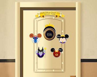 Magneti per porta della suite ispirata alla principessa cattiva Disney Cruise/Magneti per porta della principessa cattiva/Magnete Disney Cruise