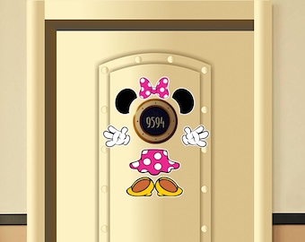 Minnie Magnet Disney Cruise Door Magnets/Birthday Balloon Magnet/Birthday Disney Magnet/Minnie Full Door Magnet