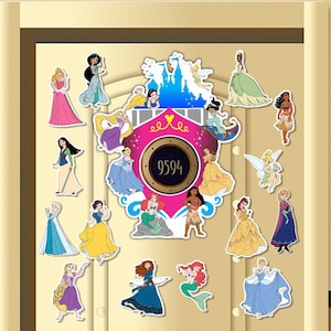 Princess 3D magnet with LED Lights Disney Princess Cruise Stateroom Door Magnets/Disney Princes 3D Magnet/Disney Cruise Decor/3D Lit Magnet